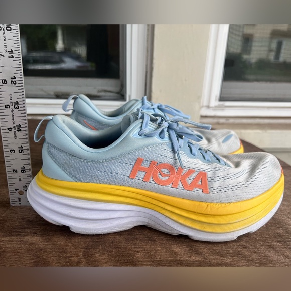 Hoka One One Womens Bondi 8 1127952 SSCA Blue Running Shoes Sneakers Sz 11 B - Picture 14 of 16
